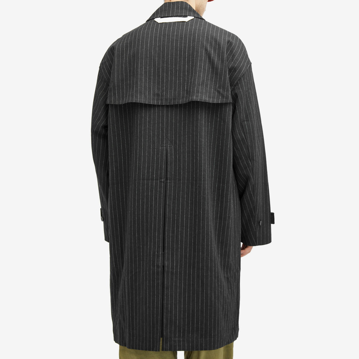 Merely Made Men's Premium Pinstripe Gurkha Coat in Raven Grey