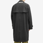 Merely Made Men's Premium Pinstripe Gurkha Coat in Raven Grey
