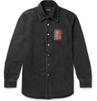 Raf Simons - Logo-Appliquéd Denim Shirt - Black