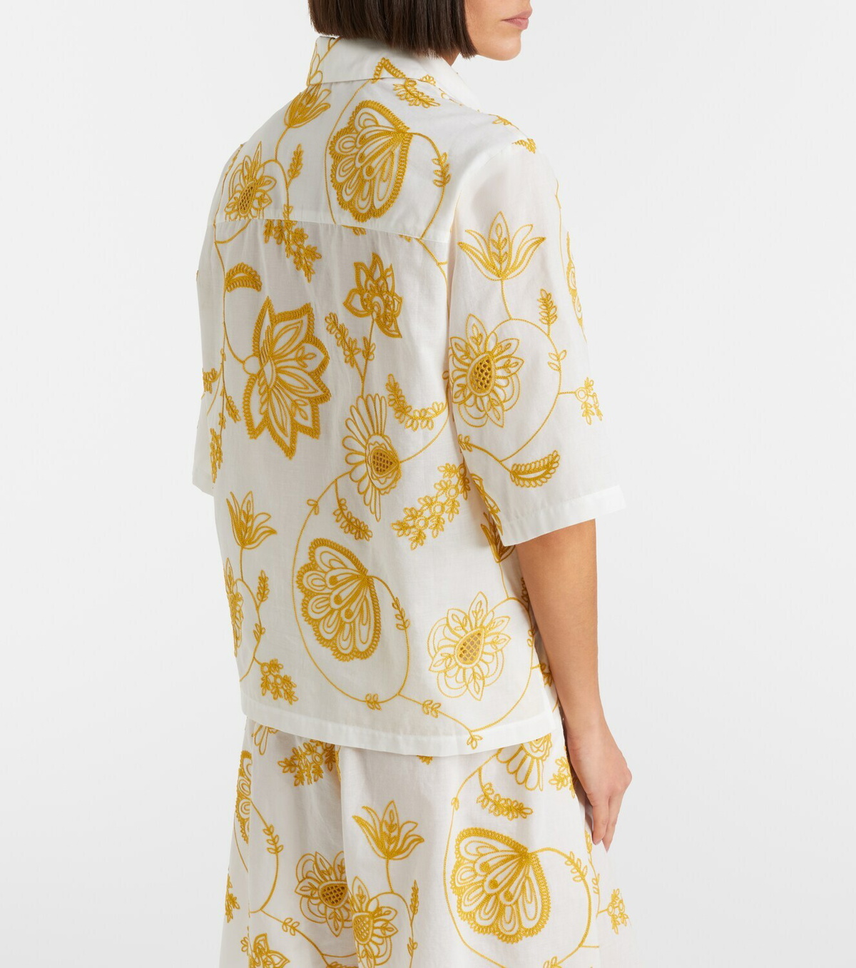 Eres Izana embroidered cotton-blend shirt