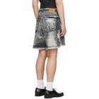 CAMPERLAB Black Corduroy Print Cutoff Shorts