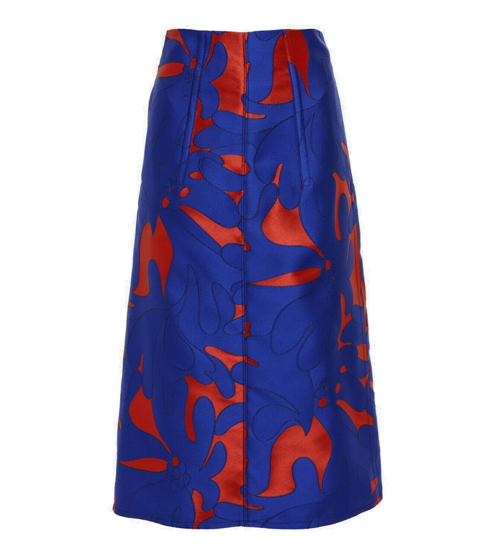 Photo: Moncler Genius - 2 Moncler 1952 floral jacquard midi skirt