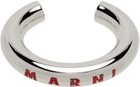 Marni Silver Pavé Logo Bracelet