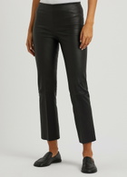 BY Malene Birger Florentina Cropped Leather Leggings Black