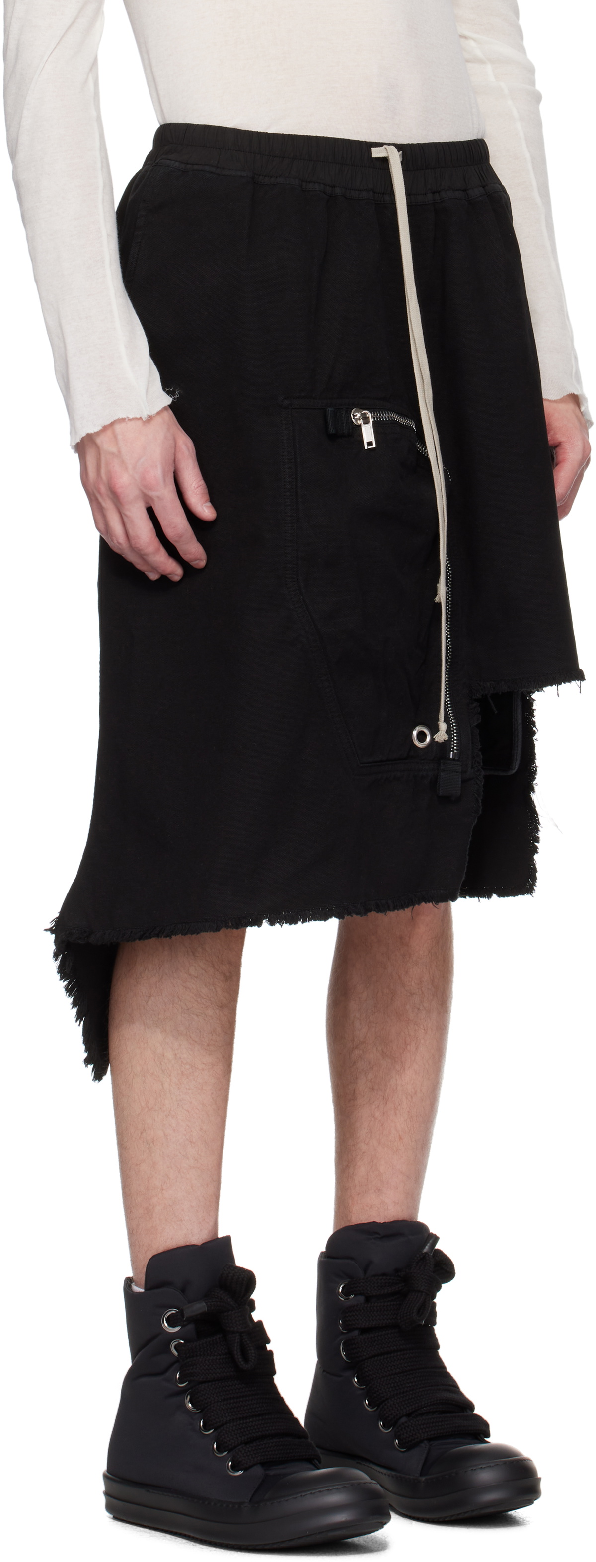 Rick Owens DRKSHDW Black Hollywood Dracca Skirt Rick Owens Drkshdw