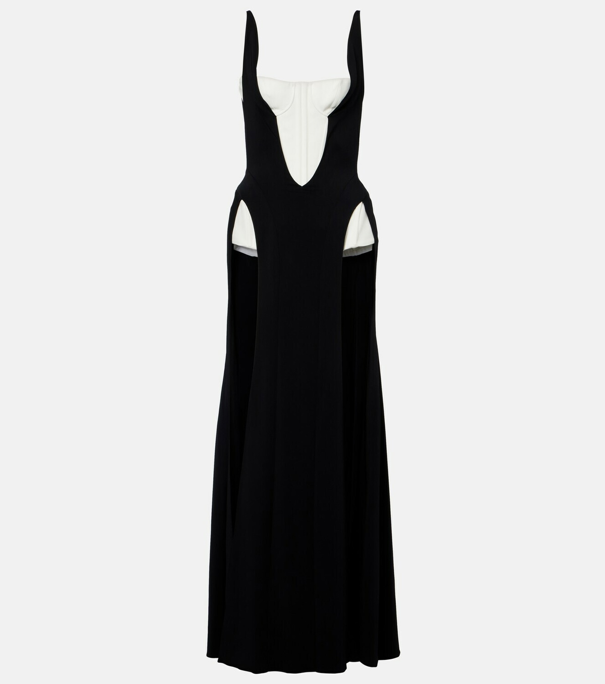 Mugler re/edit crêpe corset gown