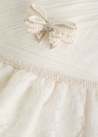 Self-portrait Embellished Organza Mini Dress White