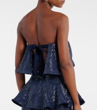 Adriana Degreas Sequined cropped top
