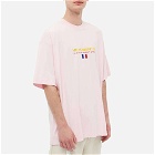 VETEMENTS Men's Haute Couture Logo T-Shirt in Baby Pink