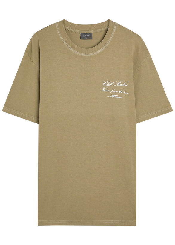 Photo: Club 1984 LA Studio Printed Cotton T-shirt Taupe
