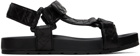 Bottega Veneta Black Trip Sandals