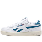 Reebok Men's Club C Revenge Sneakers in White/Steely Blue/Chalk