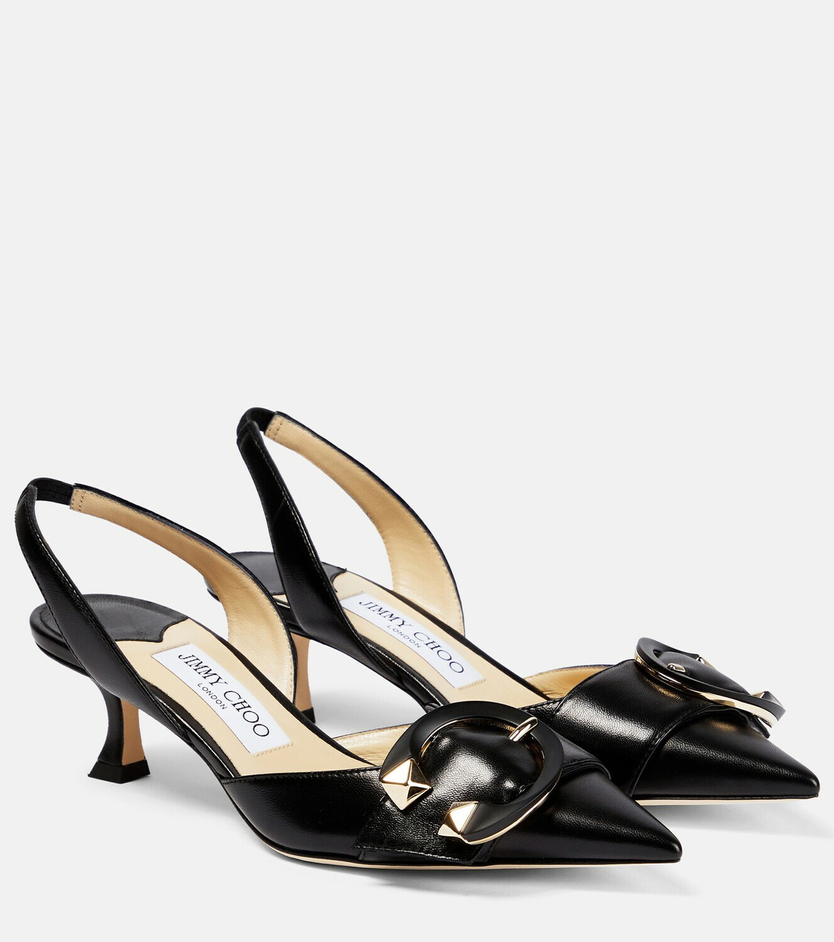 Jimmy Choo - Moni 50 leather slingback pumps