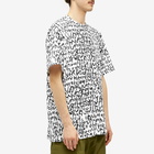 Comme des Garçons Homme Plus Men's Print E T-Shirt in White/Black