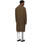 Neil Barrett Brown Oversized Eco-Fur Coat