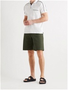 CLUB MONACO - Contrast-Tipped Stretch-Cotton Piqué Polo Shirt - White