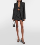 Alex Perry High-rise pinstripe miniskirt