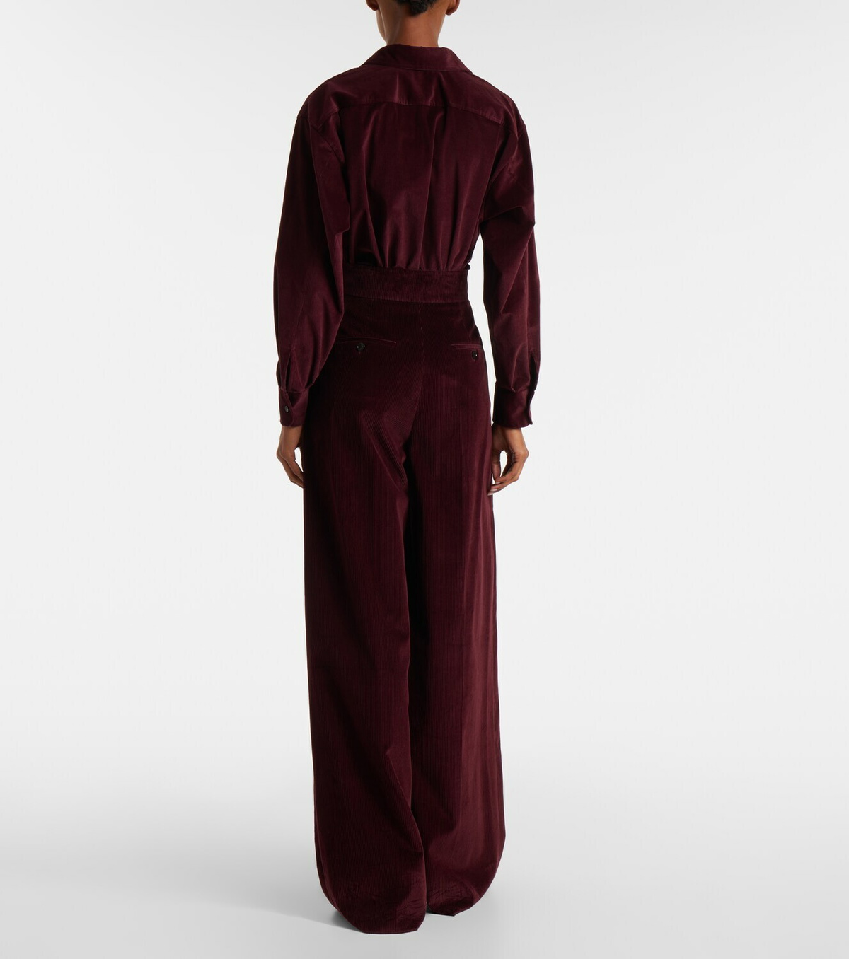 Max Mara Fertile cotton velvet bodysuit