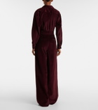 Max Mara Fertile cotton velvet bodysuit