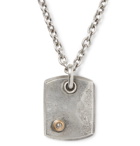 Peyote Bird - Sterling Silver, 14-Karat Gold and Diamond Necklace - Silver