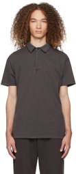 Les Tien Black Garment-Dyed Polo