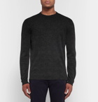 Ermenegildo Zegna - Dégradé Checked Cashmere and Silk-Blend Sweater - Men - Black