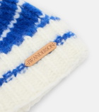 JW Anderson Striped alpaca-blend beanie