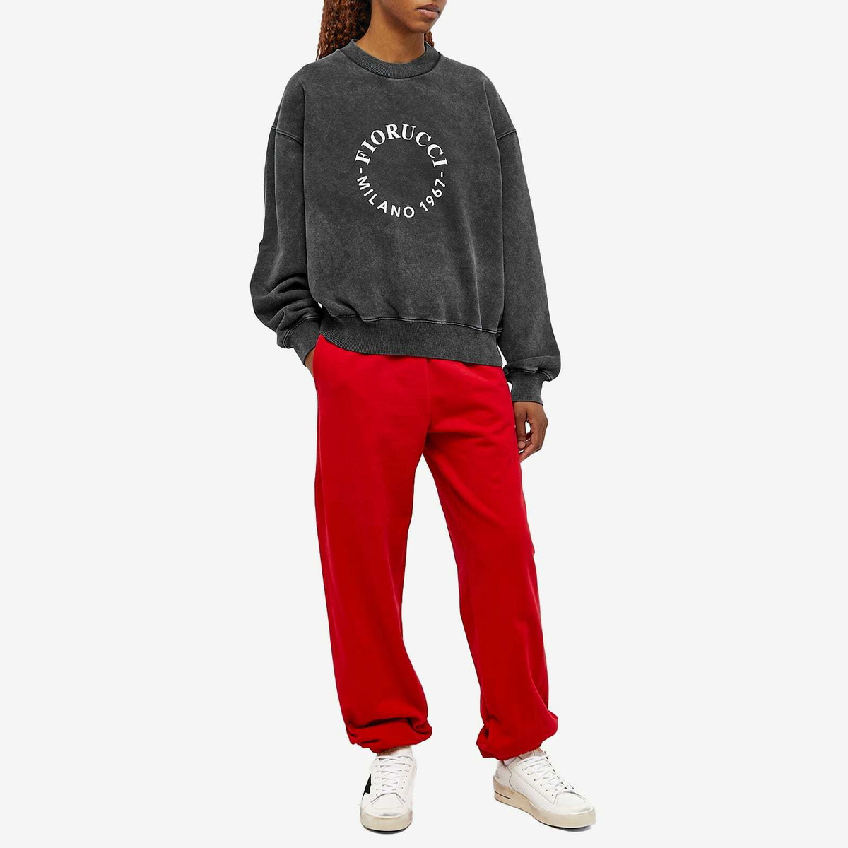 Fiorucci Women's Milano Stamp Crew Sweat in Black