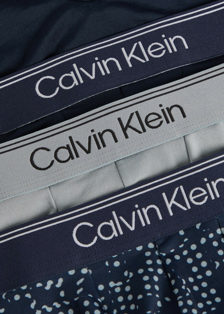Calvin Klein Brushed Stretch-microfibre Trunks set of Three Multicoloured