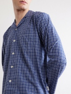 TEKLA - Camp-Collar Checked Organic Cotton Pyjama Shirt - Blue