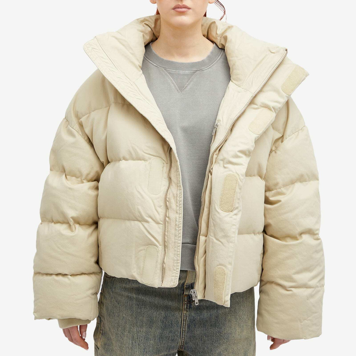 Entire Studios Women's Puffer Jacket in Off White