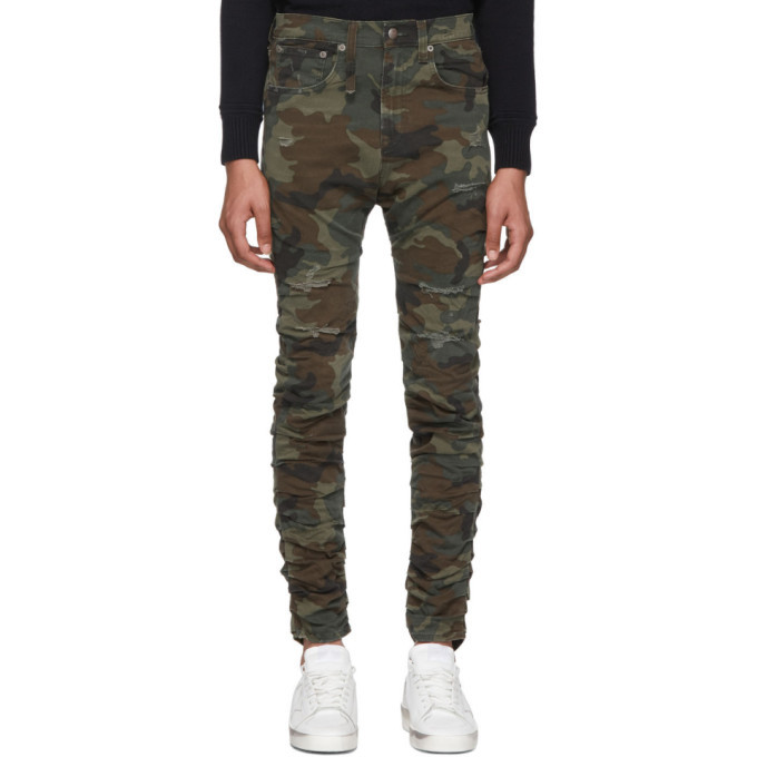 Photo: R13 Green Camo Rips Skywalker Jeans