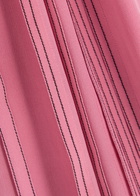 Lovebirds Natalie Pintuck Silk-chiffon Midi Dress Pink
