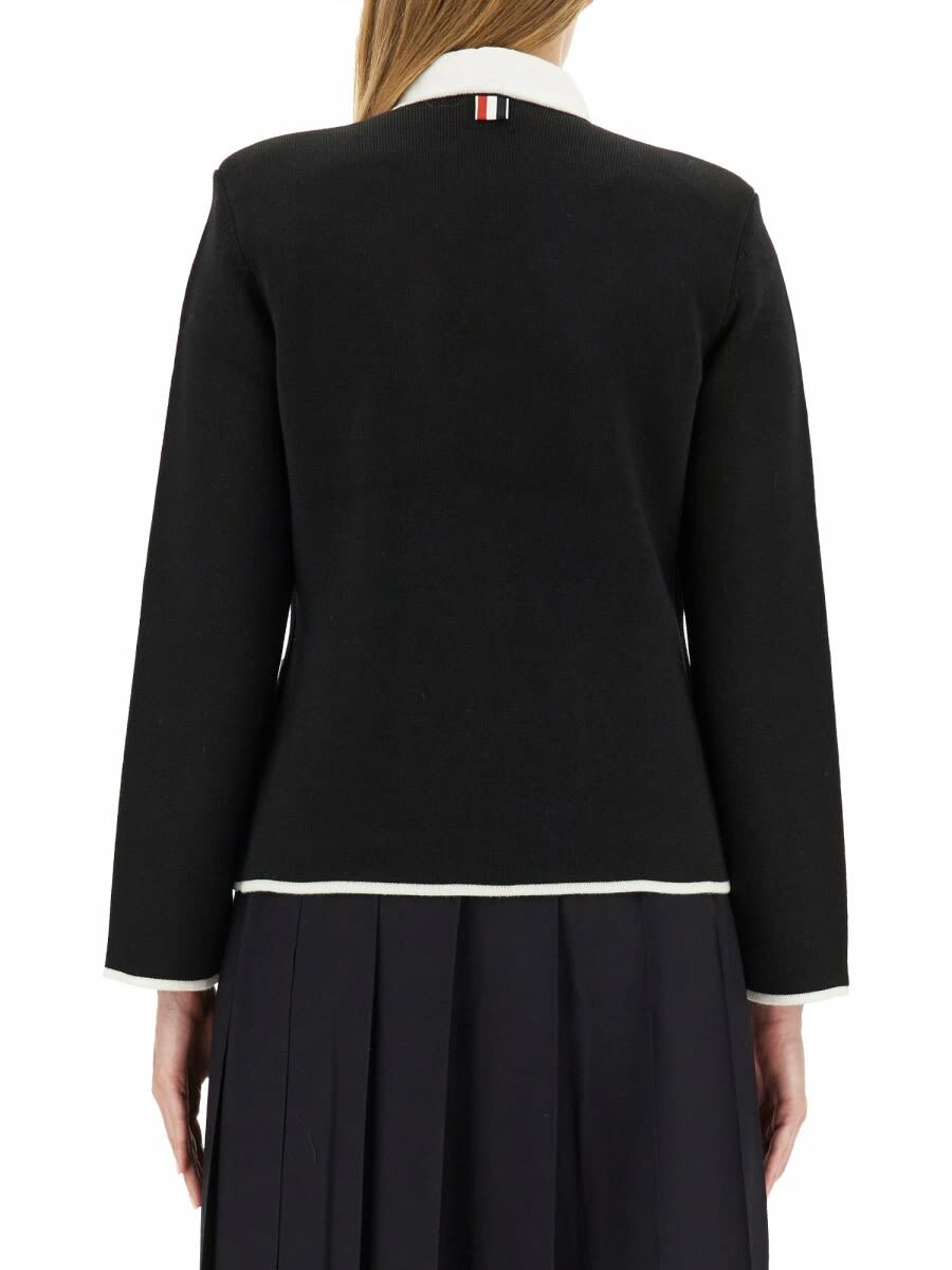 ジャケット THOM BROWNE SINGLE-BREASTED COLLARLESS JACKET Thom Browne Single-breasted Collarless Jacket Thom Browne