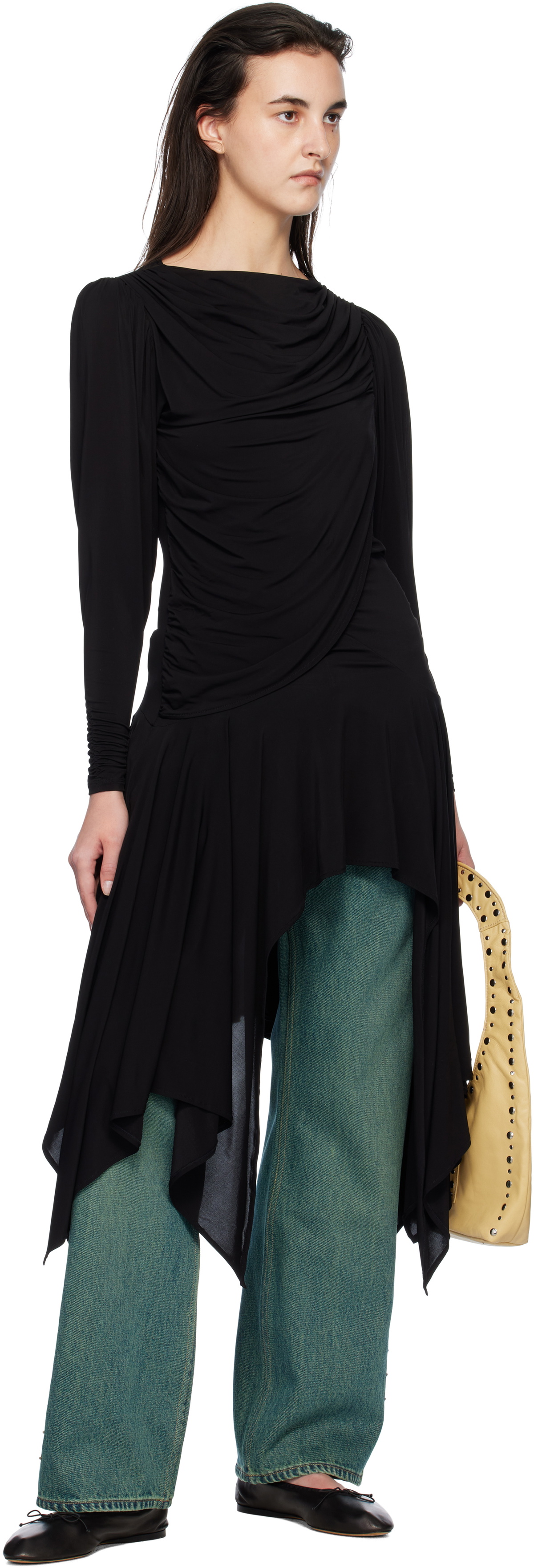 Paloma Wool Black Melinda Midi Dress