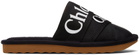 Chloé Black Woody Mule Slippers