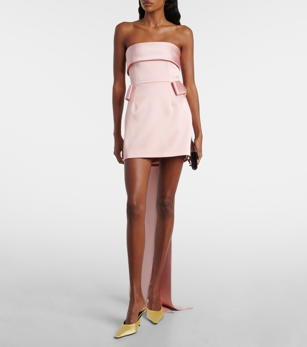 The New Arrivals Ilkyaz Ozel Lalani bow-detail satin minidress