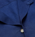 Blue Blue Japan - Indigo-Dyed Camp-Collar Lyocell Shirt - Blue