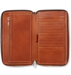 Brunello Cucinelli - Full-Grain Leather Zip-Around Travel Wallet - Brown