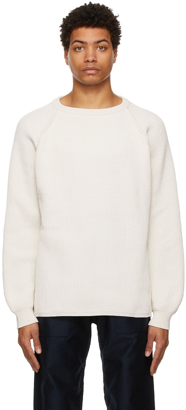 Photo: Nanamica Off-White 5G Crewneck Sweater