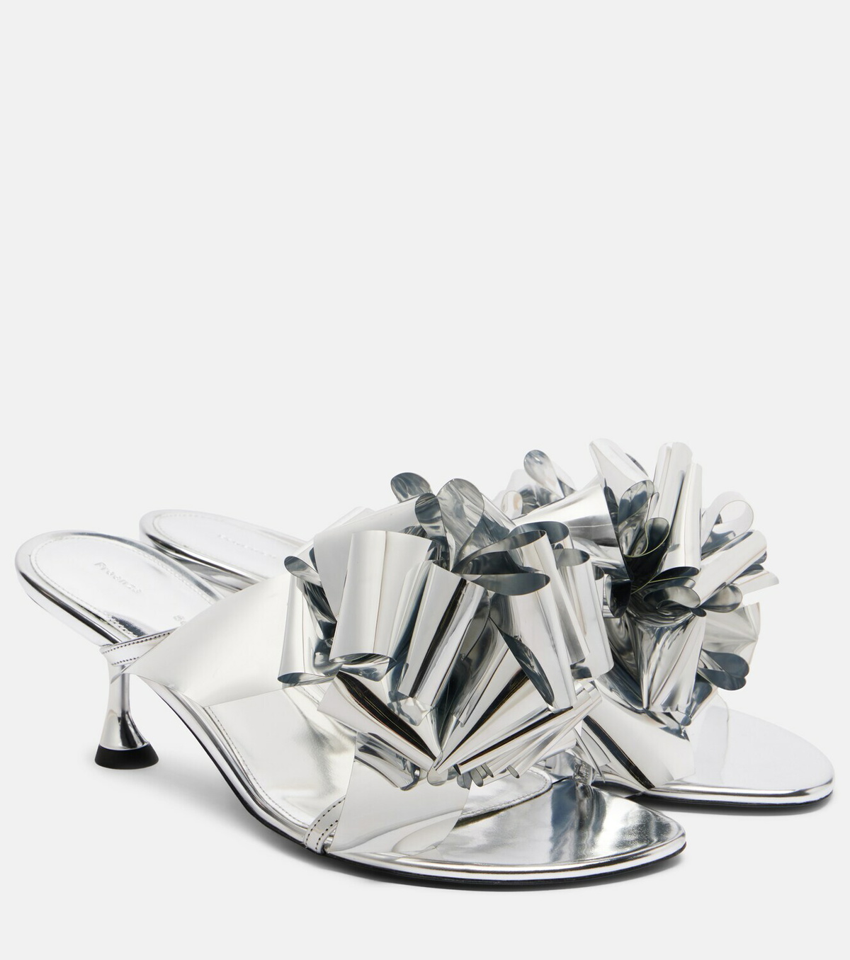 Proenza Schouler Tee Souvenir mirrored leather mules