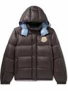 Moncler - Cyclone Convertible Logo-Appliquéd Quilted Shell Hooded Down Jacket - Brown