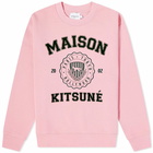 Maison Kitsuné Men's Varsity Comfort Sweatshirt in Strawberry