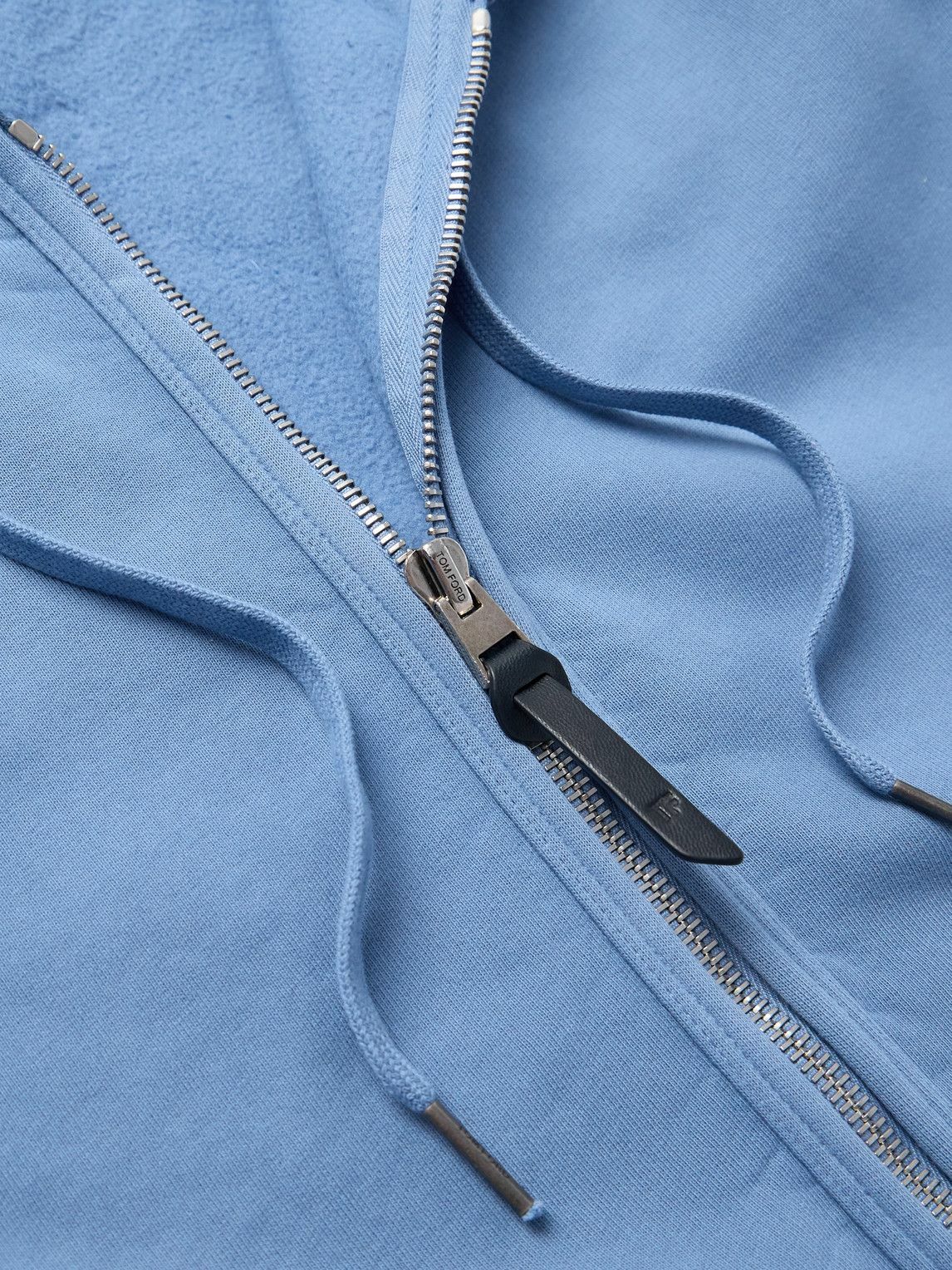 TOM FORD - Slim-Fit Cotton-Jersey Zip-Up Hoodie - Blue