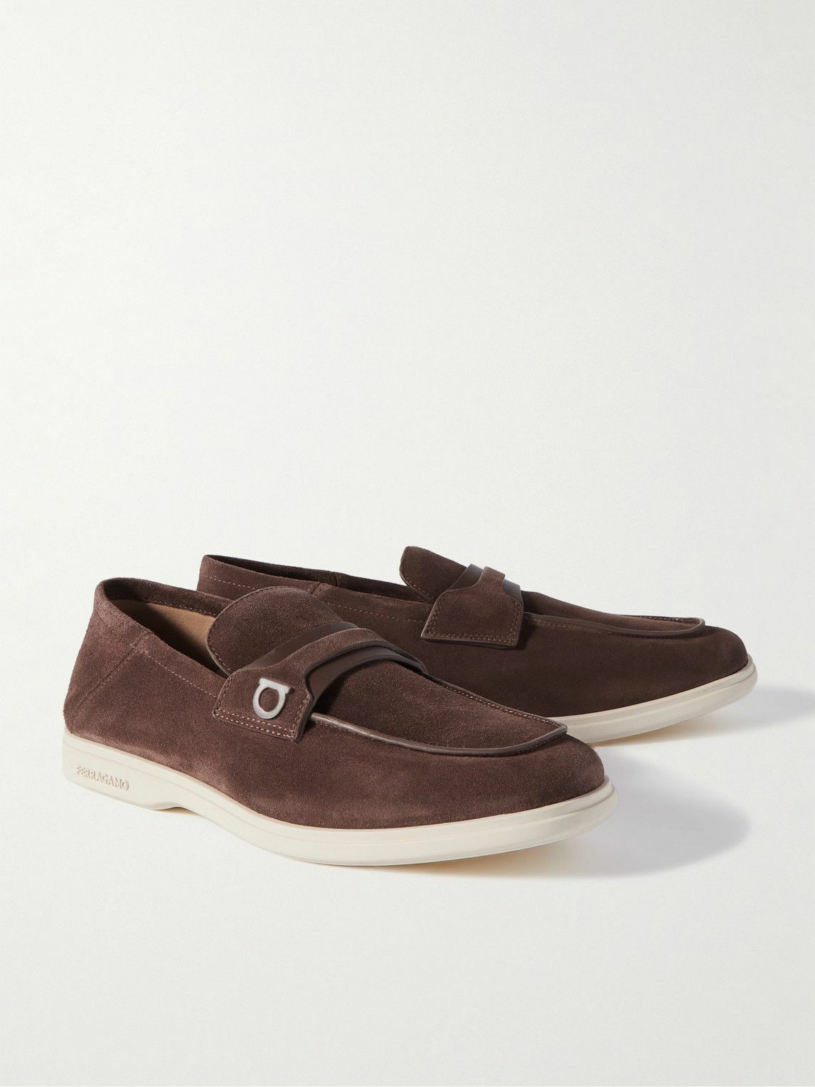 FERRAGAMO - Suede Loafers - Brown Salvatore Ferragamo