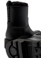 Moncler Kickstream Rubber Wellington Ankle Boots Black