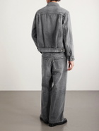 Sacai - Beyondexx Wide-Leg Belted Distressed Jeans - Gray