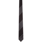 Givenchy Grey and Black Stripe Blade Tie