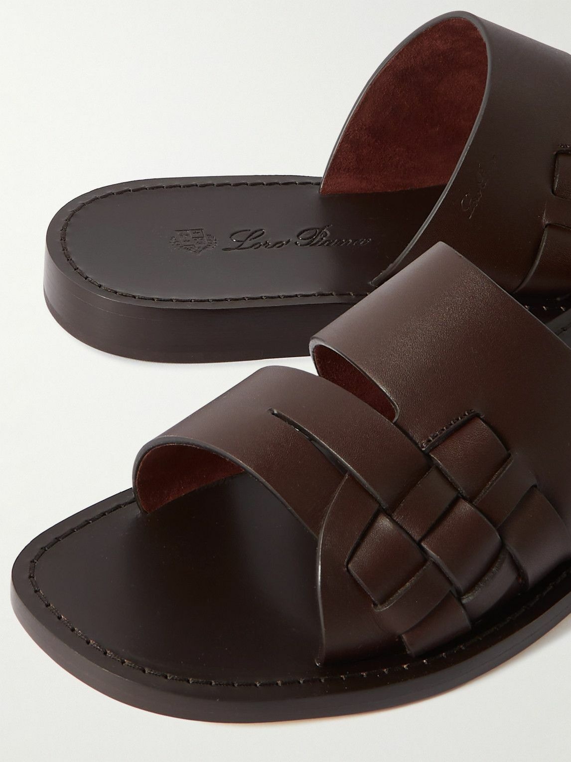 Loro Piana - Sea-Pacific Walk Braided Leather Slides - Brown Loro Piana