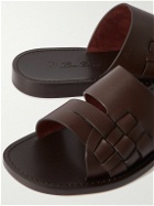 Loro Piana - Sea-Pacific Walk Braided Leather Slides - Brown